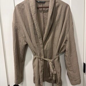 Zara Beige Knit Cardigan